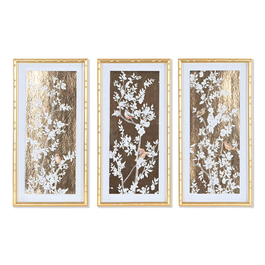 Painting Home ESPRIT Oriental 30 x 3,5 x 60 cm (3 Units) Home ESPRIT