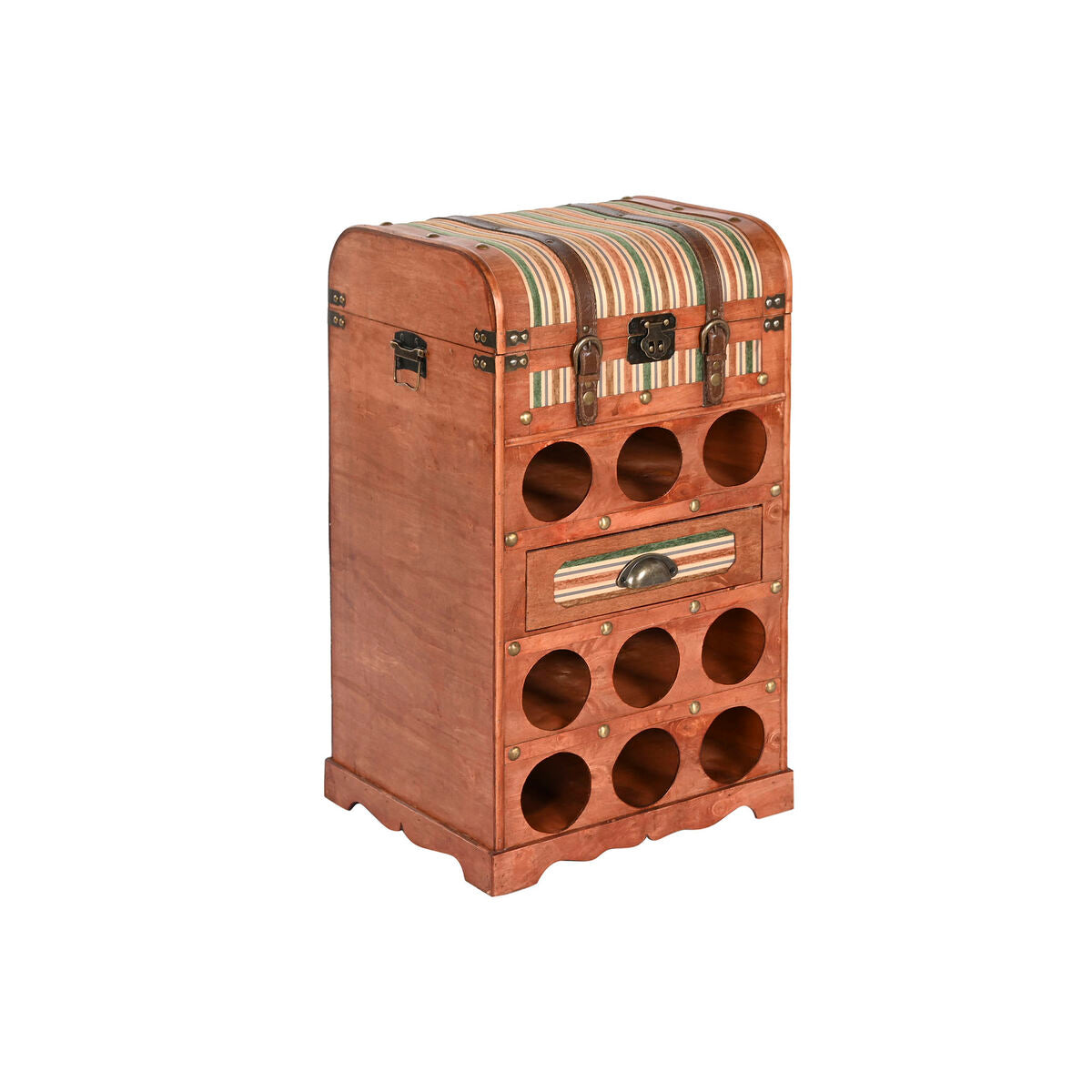 Bottle rack Home ESPRIT Brown Poplar 40 x 35,5 x 71 cm Home ESPRIT