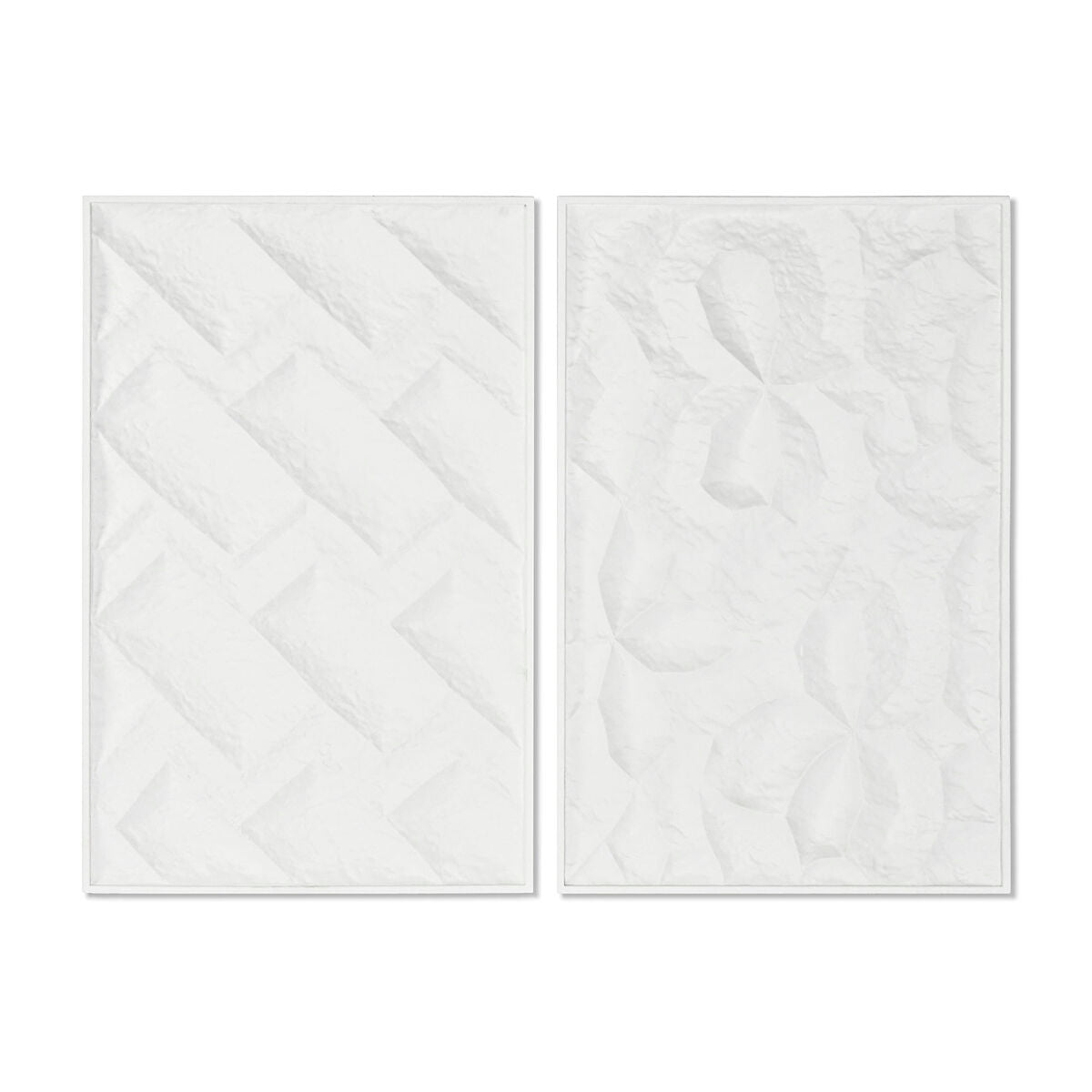 Painting Home ESPRIT Modern With relief 58,5 x 4 x 92,5 cm (2 Units) Home ESPRIT