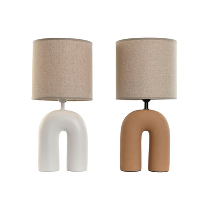 Desk lamp Home ESPRIT White Terracotta 220 W 60 V 24 x 24 x 50 cm (2 Units) Home ESPRIT