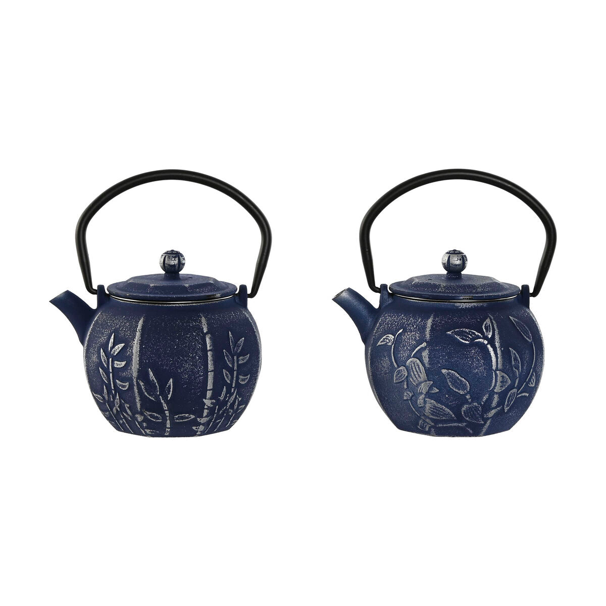 Teapot Home ESPRIT Blue White Stainless steel Iron 600 ml (2 Units) Home ESPRIT