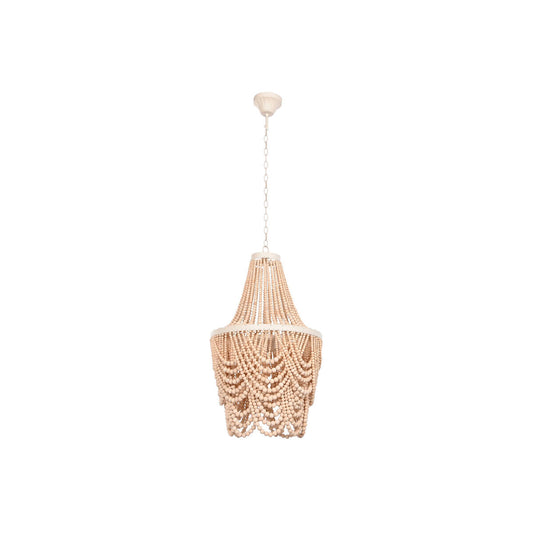 Ceiling Light Home ESPRIT White Brown Wood Metal 25 W 40 x 40 x 70 cm