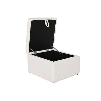 Bench Home ESPRIT White Polyester MDF Wood 60 x 60 x 36 cm Home ESPRIT