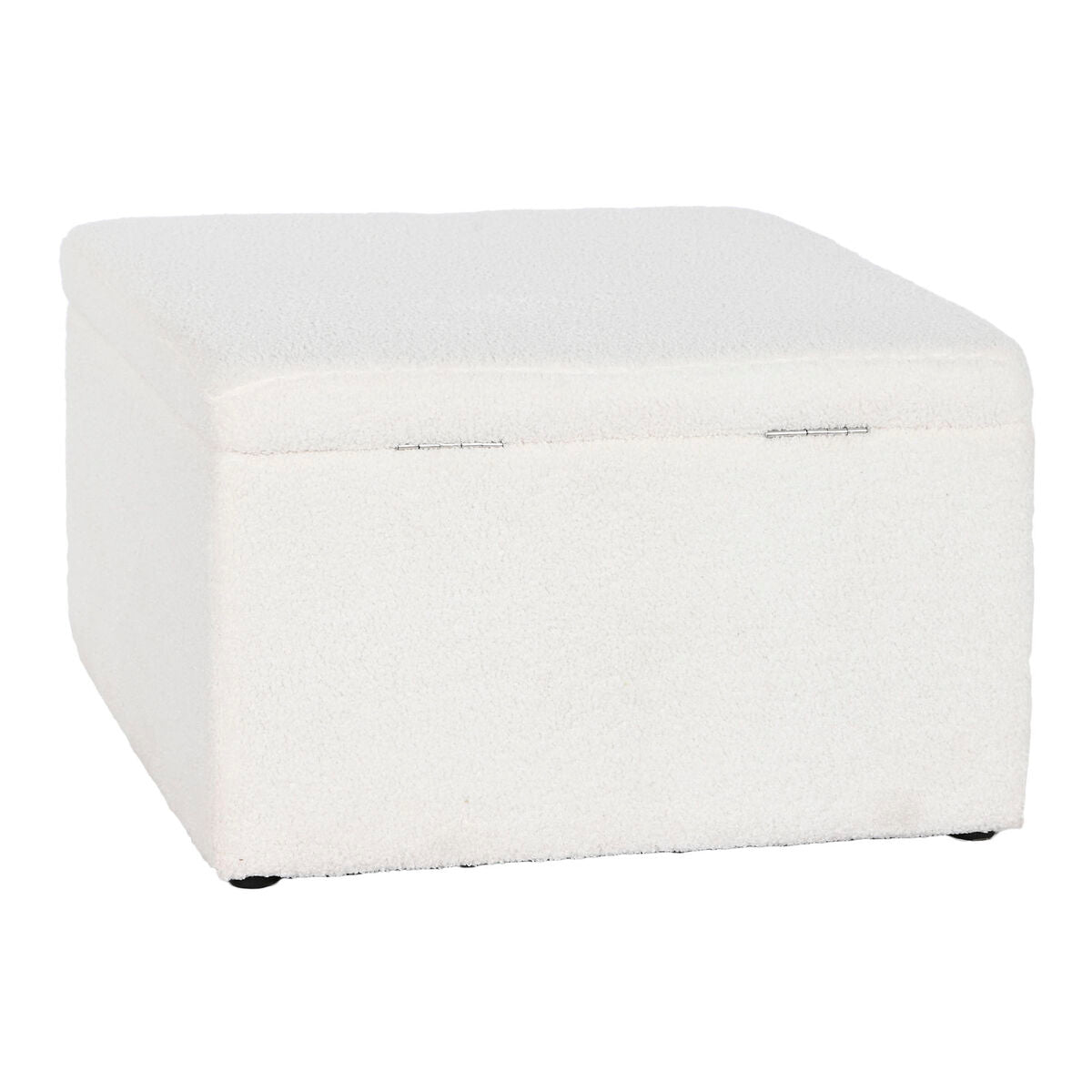 Bench Home ESPRIT White Polyester MDF Wood 60 x 60 x 36 cm Home ESPRIT