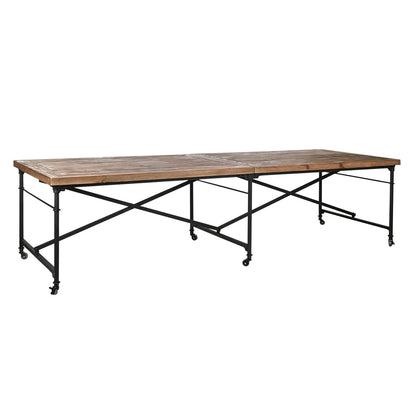 Dining Table Home ESPRIT Wood Metal 300 x 100 x 76 cm Home ESPRIT