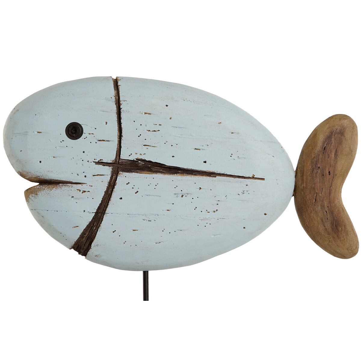 Decorative Figure Home ESPRIT White Natural Fish Aged finish (2 Units) Home ESPRIT