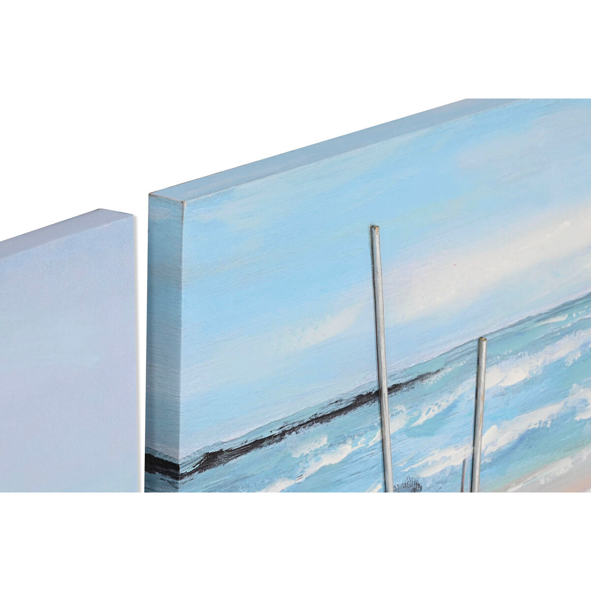 Painting Home ESPRIT Ship Mediterranean 120 x 3 x 60 cm (2 Units) Home ESPRIT