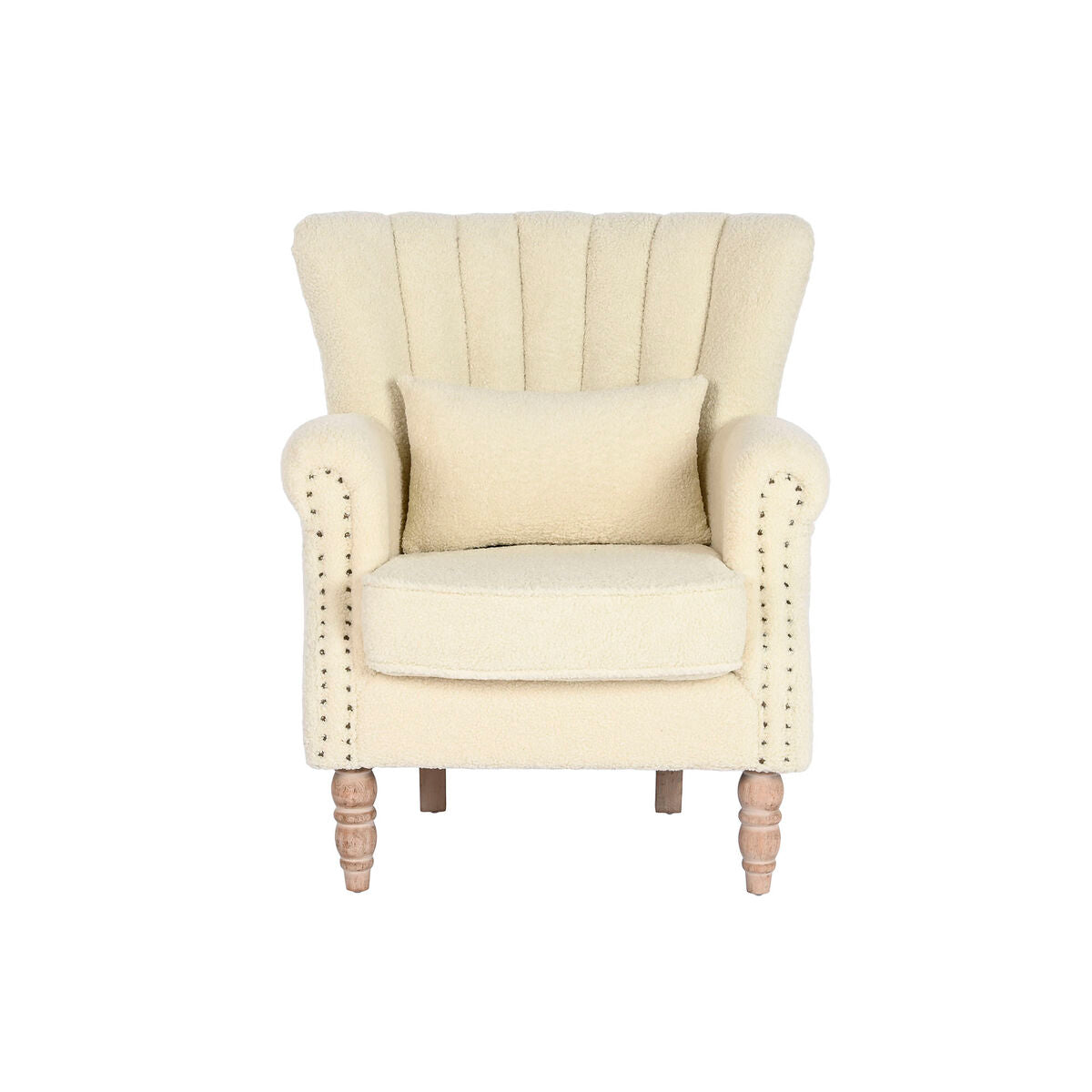 Armchair Home ESPRIT White Natural Rubber wood 73 X 65 X 87 cm Home ESPRIT