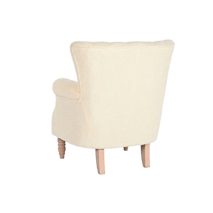 Armchair Home ESPRIT White Natural Rubber wood 73 X 65 X 87 cm Home ESPRIT