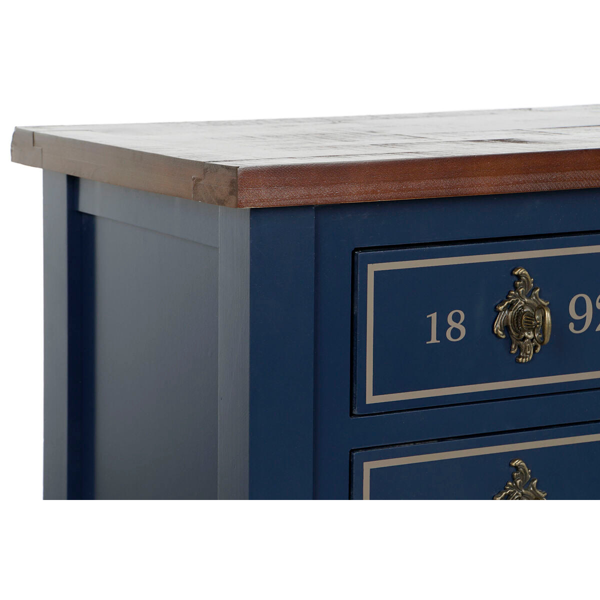 Console Home ESPRIT Brown Navy Blue Paolownia wood 103 x 35 x 80 cm Home ESPRIT