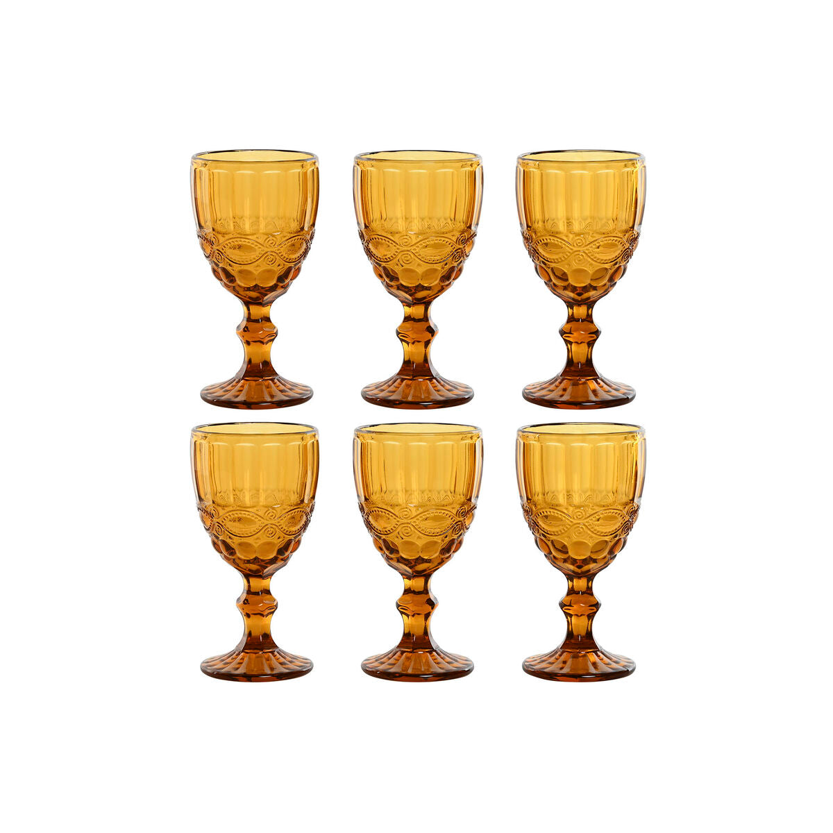 Set of cups Home ESPRIT Amber Crystal 325 ml (6 Units) Home ESPRIT