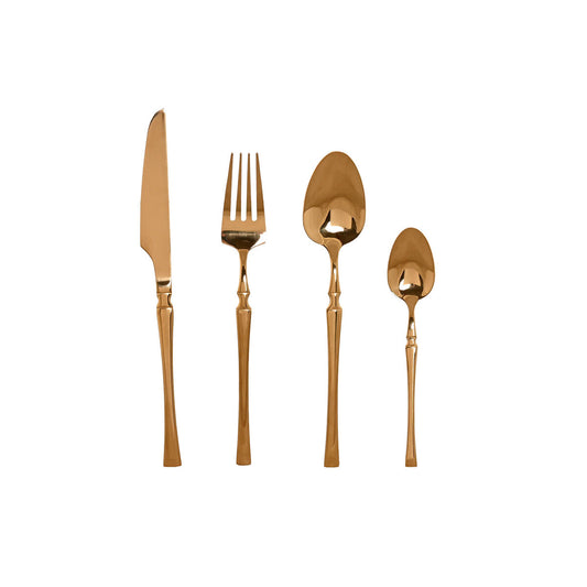 Cutlery Home ESPRIT Golden Stainless steel 3 x 1,5 x 15 cm 16 Pieces Home ESPRIT