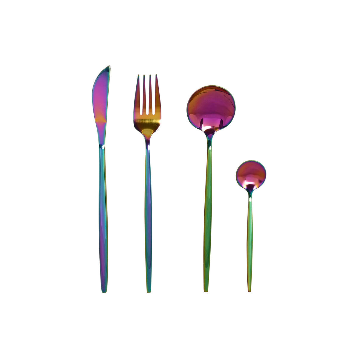 Cutlery Home ESPRIT Stainless steel 3 x 1,5 x 13 cm 16 Pieces Home ESPRIT