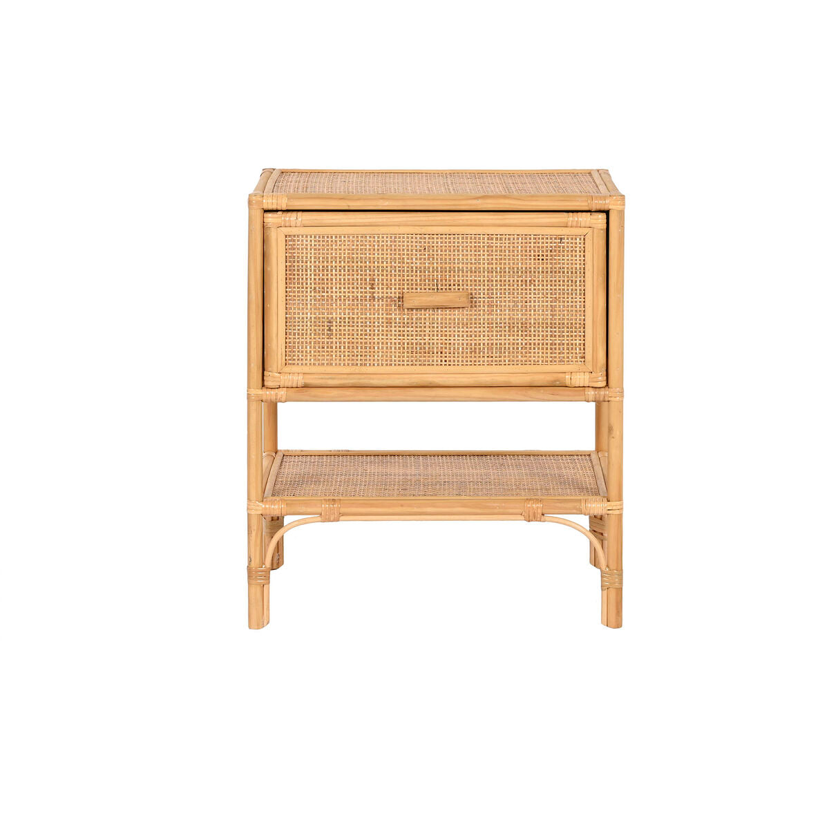 Nightstand Home ESPRIT Brown Rattan 47 x 30 x 55 cm