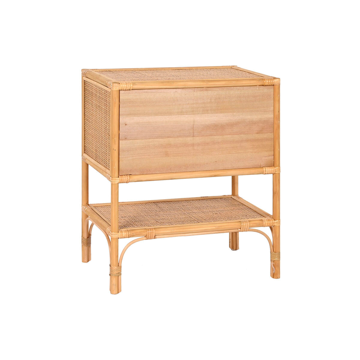 Nightstand Home ESPRIT Brown Rattan 47 x 30 x 55 cm