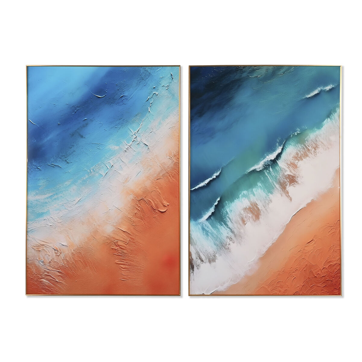 Painting Home ESPRIT Modern Beach 80 x 3 x 120 cm (2 Units) Home ESPRIT