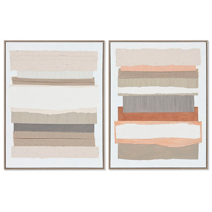 Painting Home ESPRIT Abstract Urban 62,3 x 4,5 x 82,3 cm (2 Units) Home ESPRIT