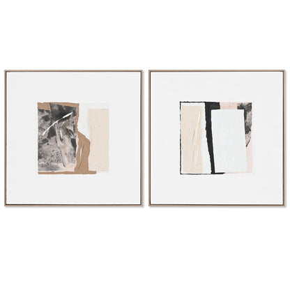 Painting Home ESPRIT Abstract Urban 82,3 x 4,5 x 82,3 cm (2 Units) Home ESPRIT