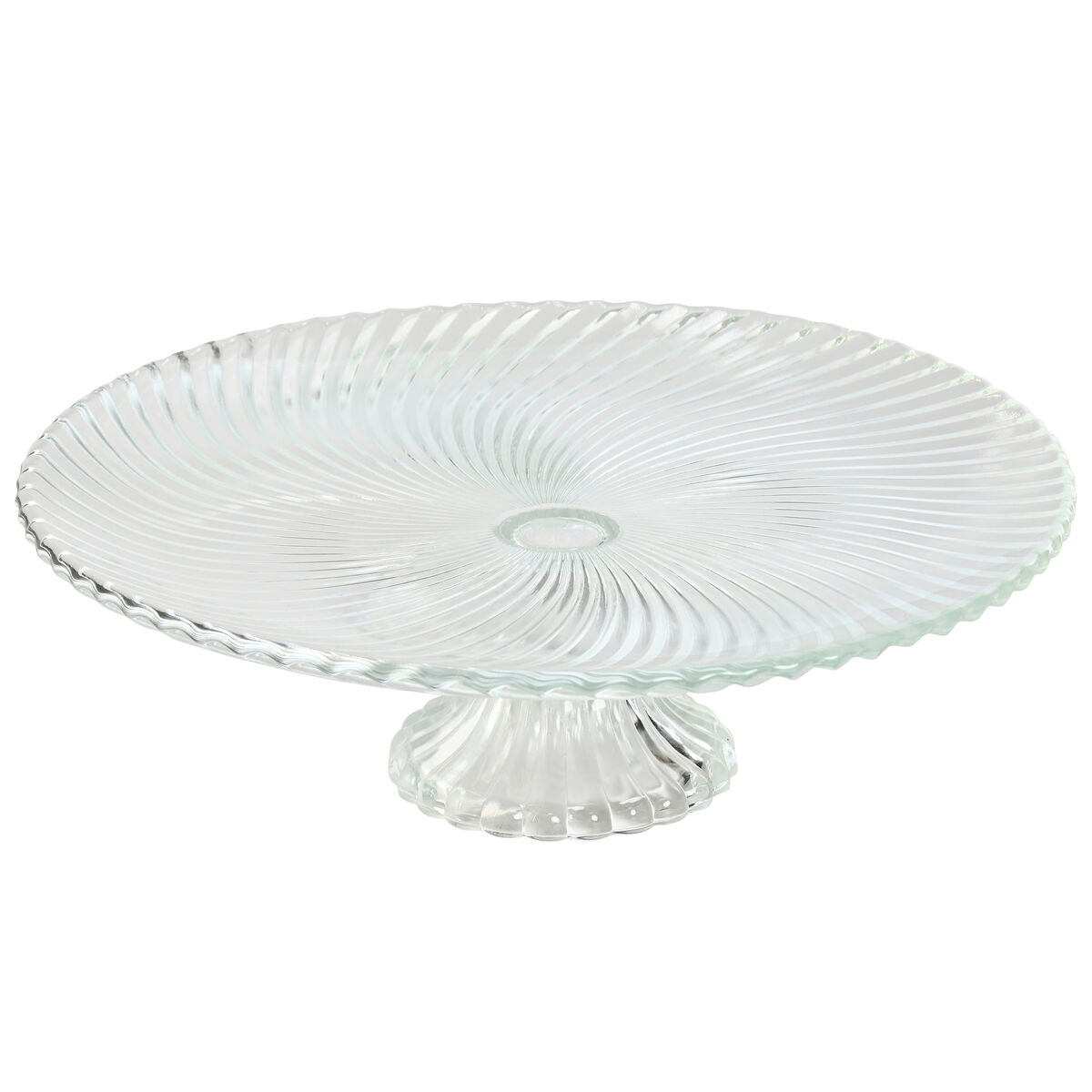 Flat Plate Home ESPRIT Transparent Crystal 31 x 31 x 9,5 cm Home ESPRIT