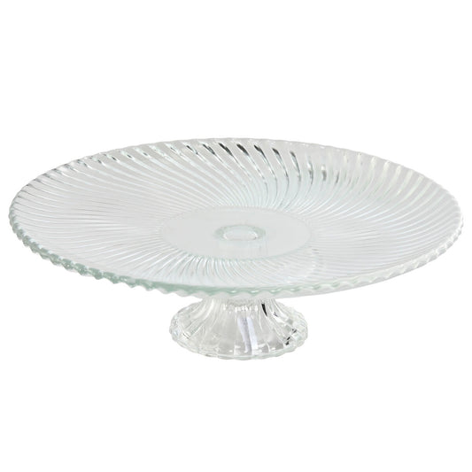 Flat Plate Home ESPRIT Transparent Crystal 26 x 26 x 8 cm Home ESPRIT