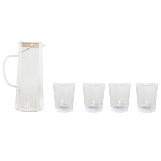 Set of glasses Home ESPRIT Transparent polypropylene Borosilicate Glass 245 ml Home ESPRIT