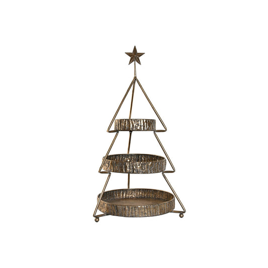 Fruit Bowl Home ESPRIT Golden Metal 43 x 43 x 79 cm Christmas Tree Home ESPRIT