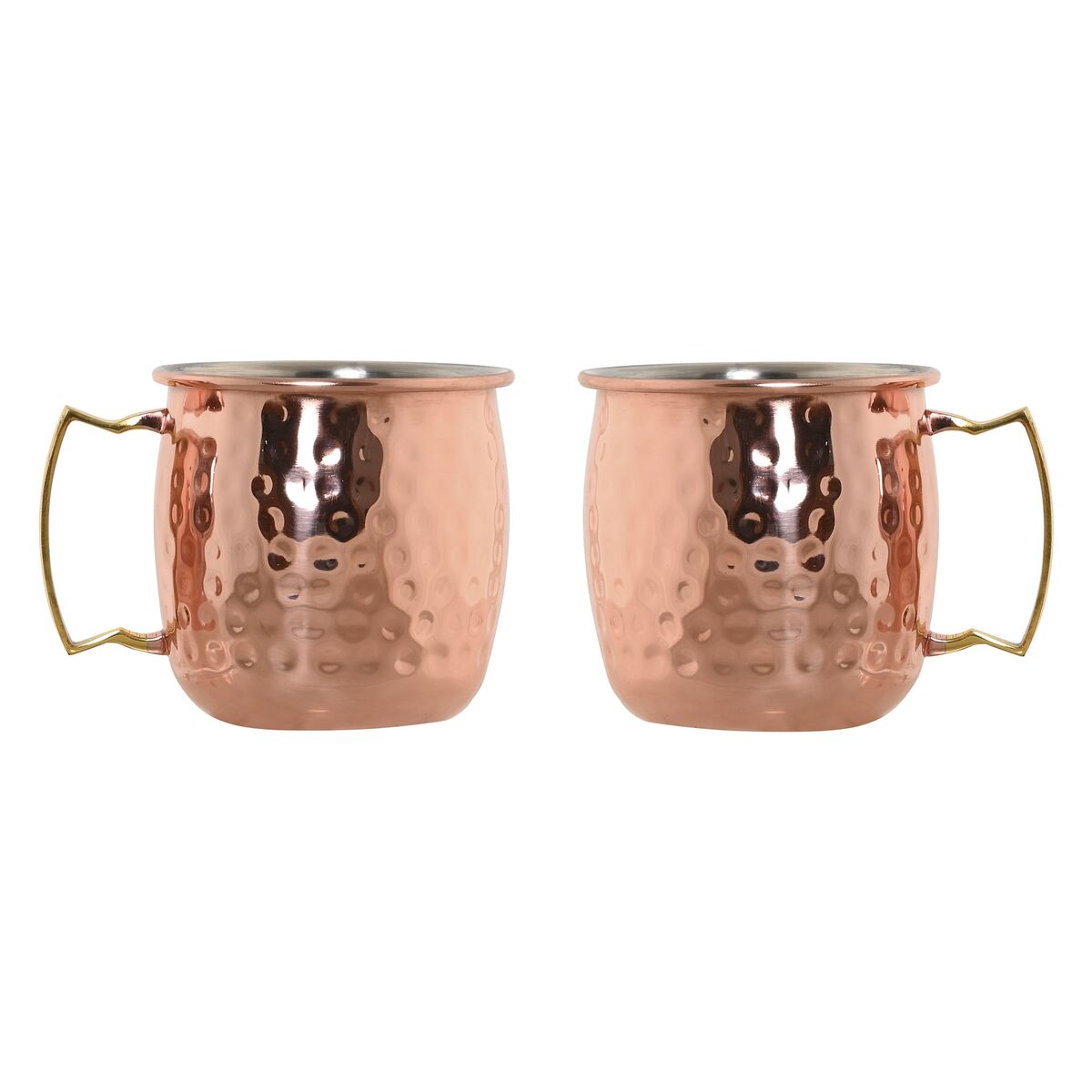 2 Piece Mug Set Home ESPRIT Golden 480 ml Home ESPRIT