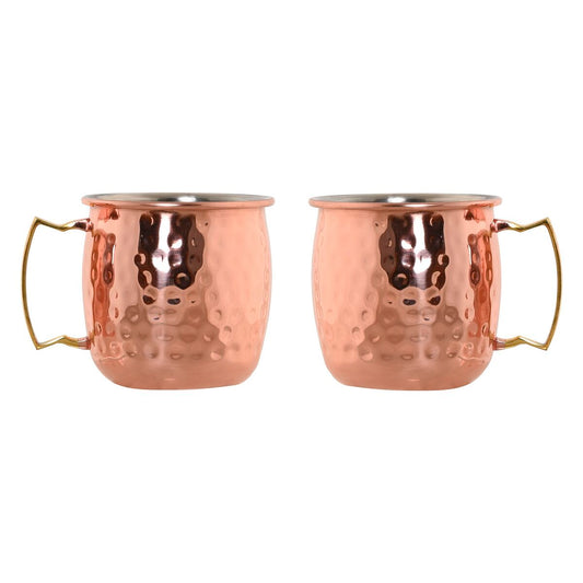 2 Piece Mug Set Home ESPRIT Golden 480 ml Home ESPRIT