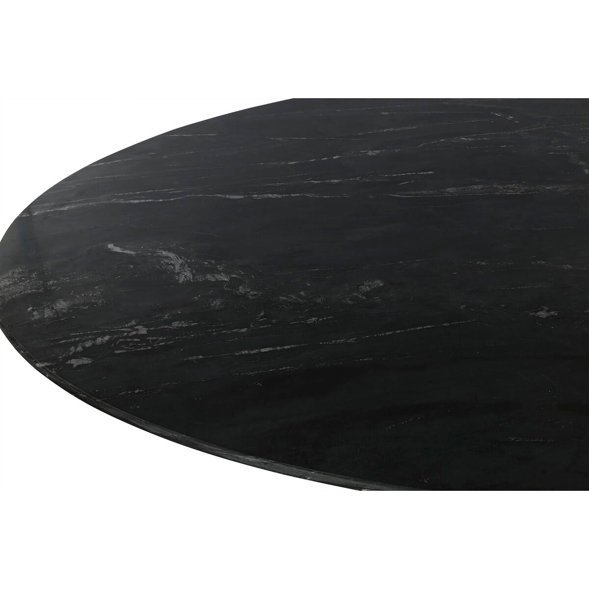 Dining Table Home ESPRIT Black Natural Marble Acacia 115 x 115 x 76 cm Home ESPRIT