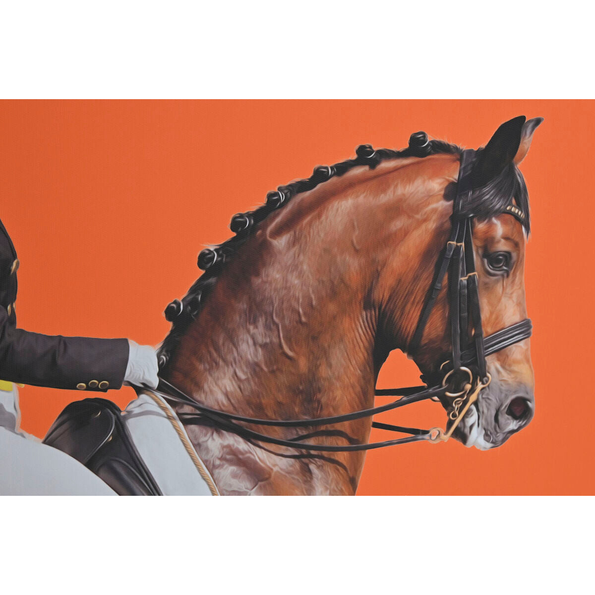 Painting Home ESPRIT Brown Orange Modern Horse 60 x 4 x 90 cm (2 Units) Home ESPRIT