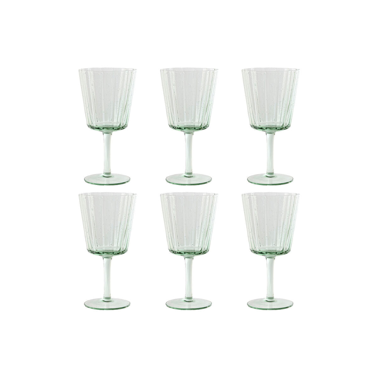 Set of cups Home ESPRIT Green Crystal 285 ml 8,4 x 8,4 x 16,4 cm (6 Units) Home ESPRIT