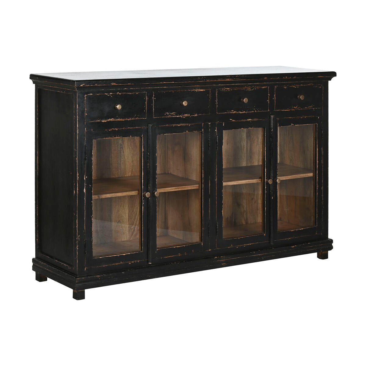 Sideboard Home ESPRIT Black Mango wood 160 x 40 x 100 cm Home ESPRIT