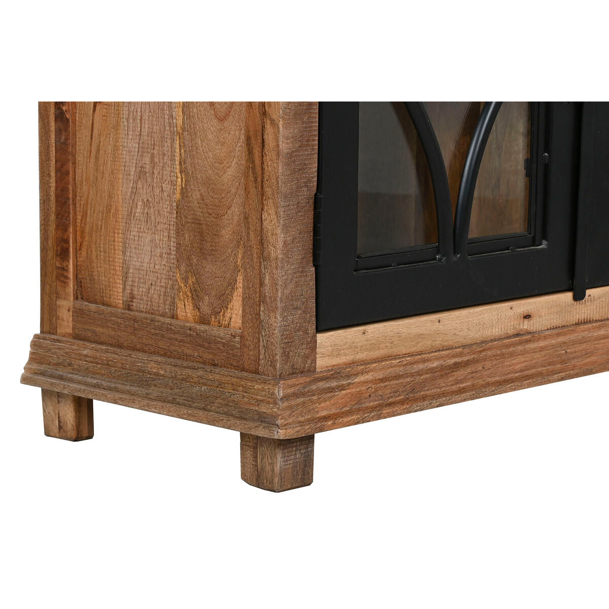 Display Stand Home ESPRIT Black Natural Iron Mango wood 100 X 40 X 200 cm Home ESPRIT