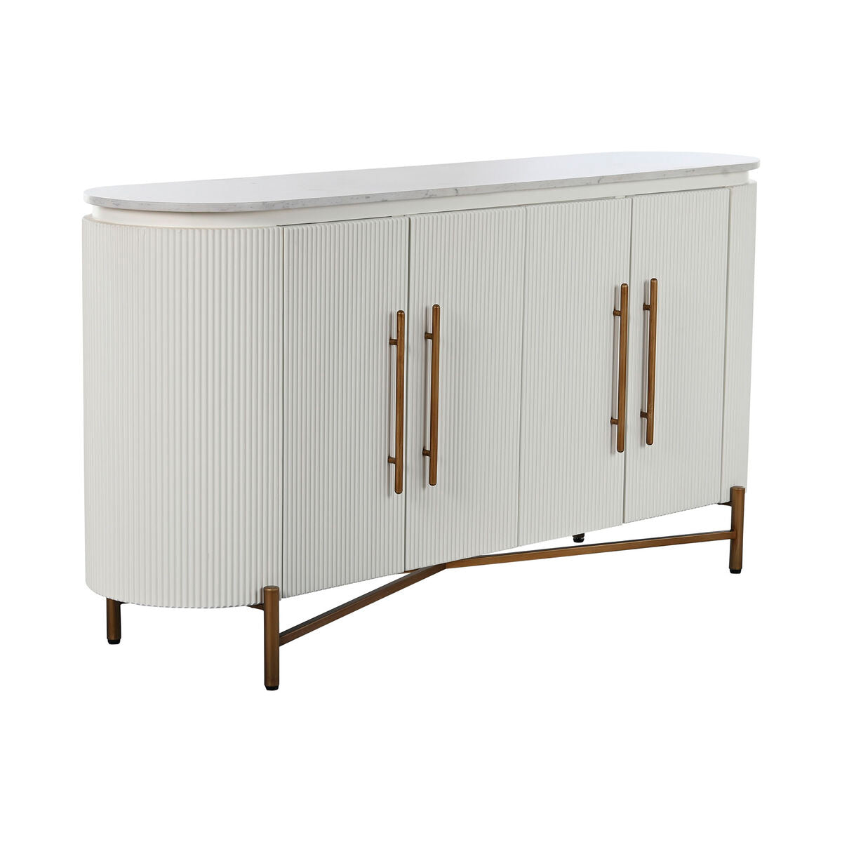 Sideboard Home ESPRIT White Marble Fir 152 X 42 X 78 cm Home ESPRIT