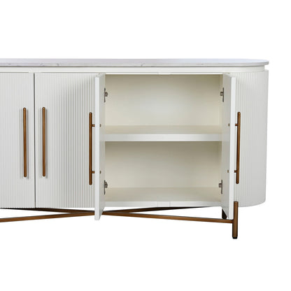 Sideboard Home ESPRIT White Marble Fir 152 X 42 X 78 cm Home ESPRIT