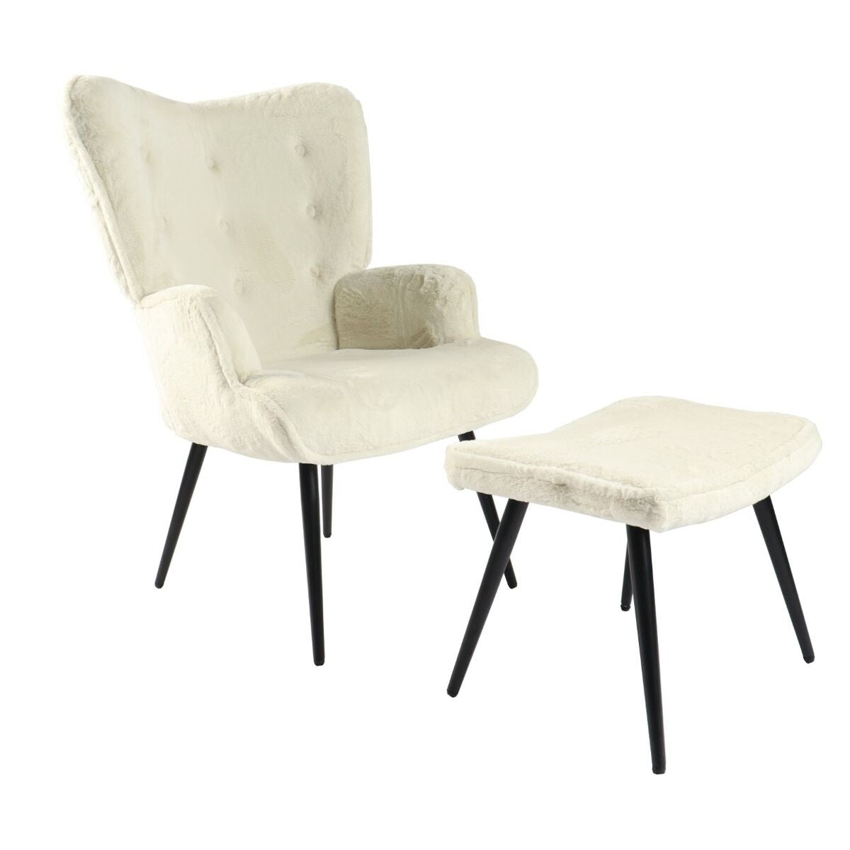 Armchair Home ESPRIT White Polyester Metal 72 X 74 X 97 cm Home ESPRIT