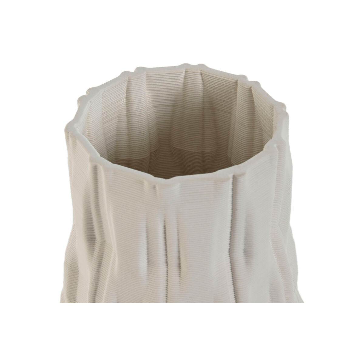 Vase Home ESPRIT White Stoneware Modern 14,5 x 14,5 x 24 cm Home ESPRIT