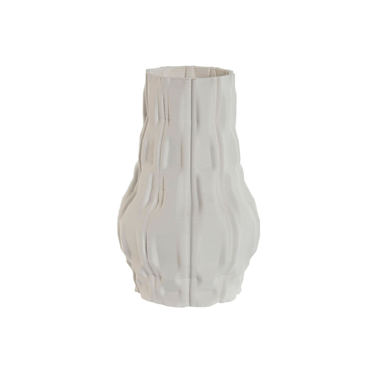 Vase Home ESPRIT White Stoneware Modern 14,5 x 14,5 x 24 cm Home ESPRIT