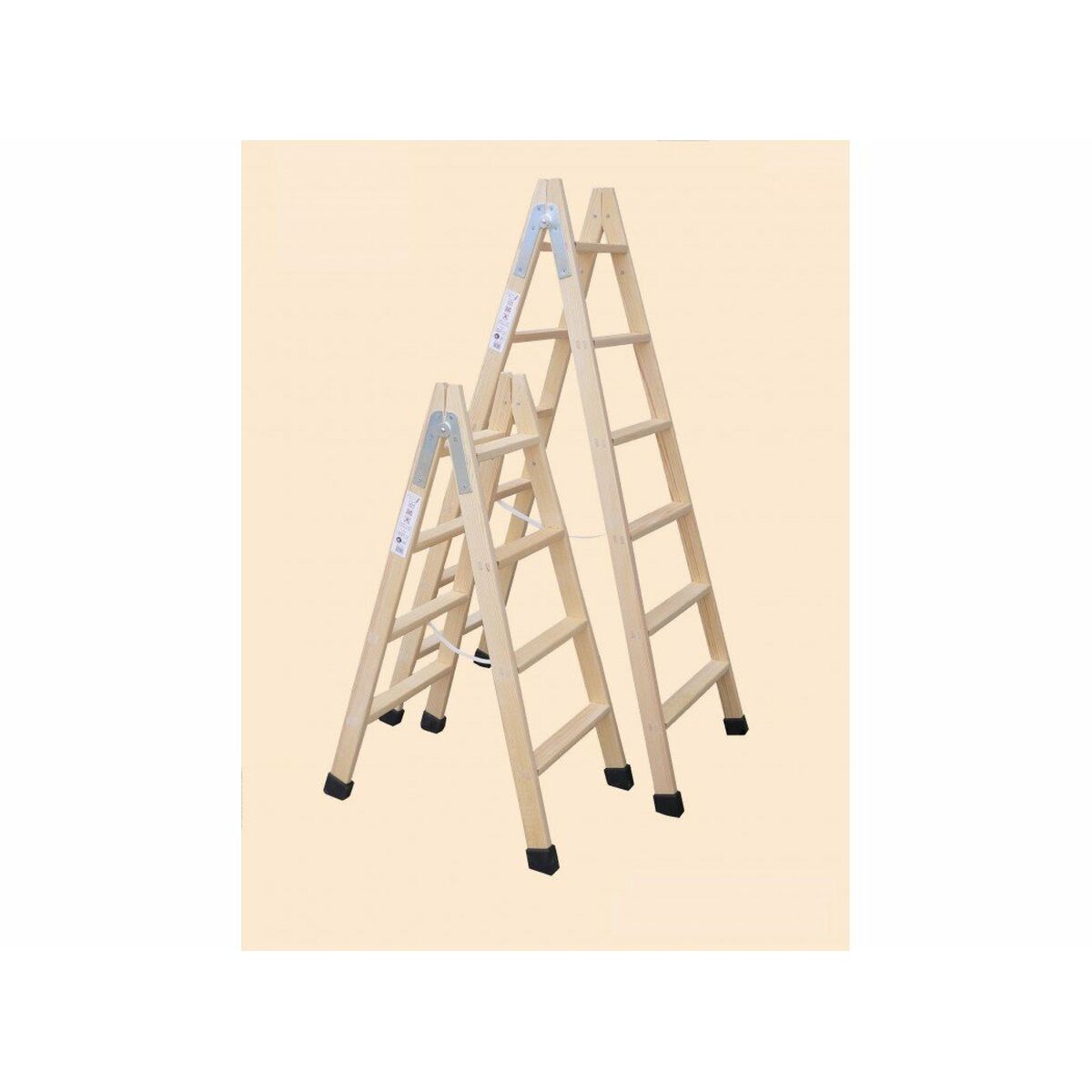 4-step folding ladder Plabell Wood 114 x 31/48 cm Plabell