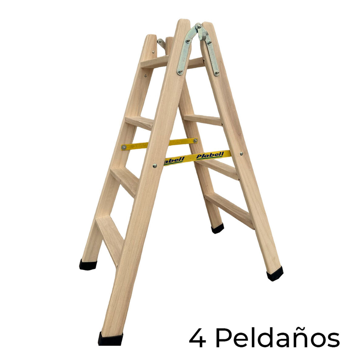 4-step folding ladder Plabell Wood 114 x 31/48 cm Plabell