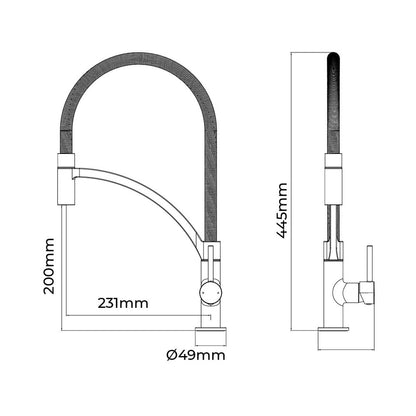 Mixer Tap EDM 01125 Ibiza Stainless steel Brass Zinc 4,9 x 20 x 44, 5 cm EDM Product