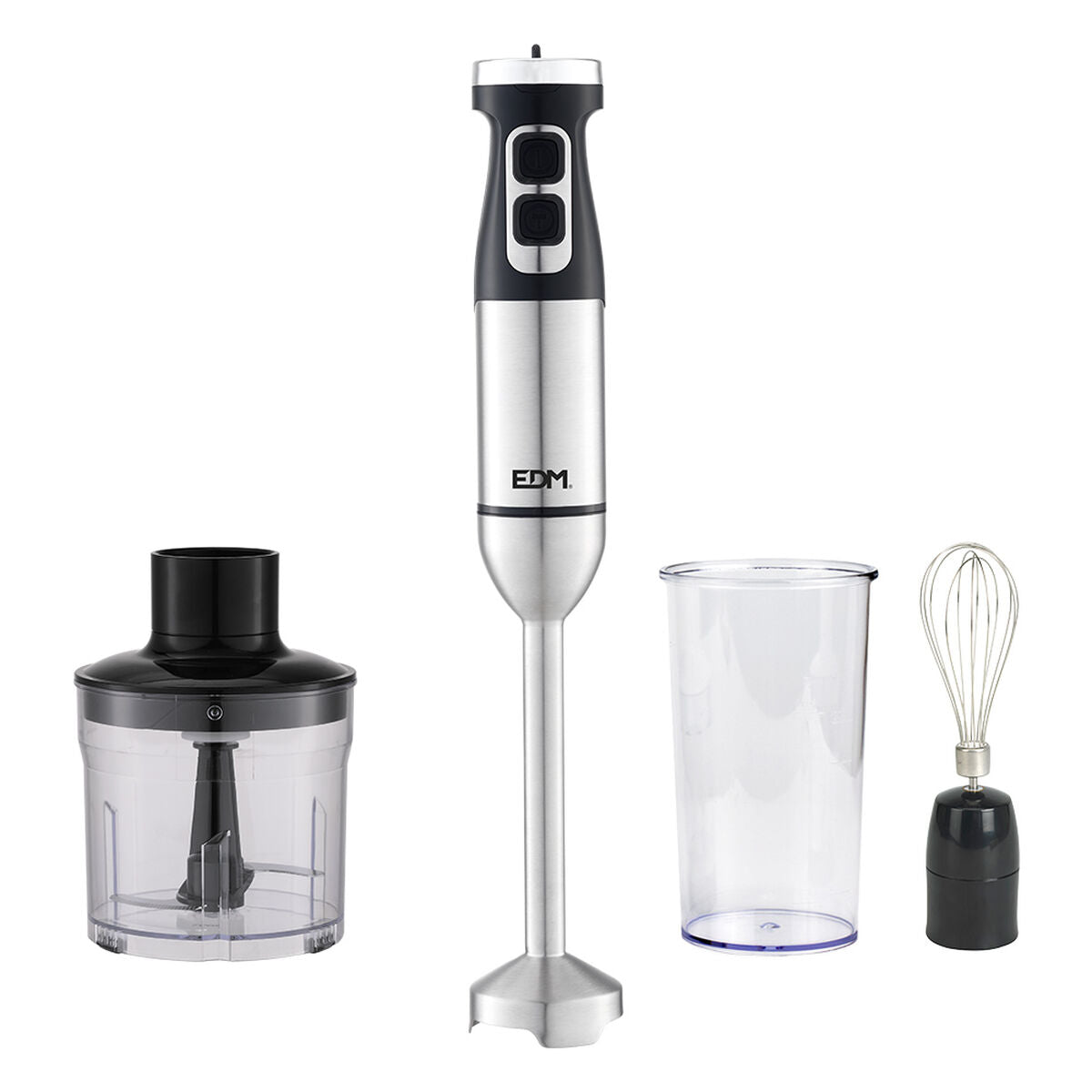 Multifunction Hand Blender with Accessories EDM 07770 Black Silver 1700 W EDM