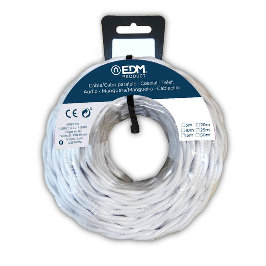 Cable EDM 11985 White 2 x 1 mm 25 m EDM Product