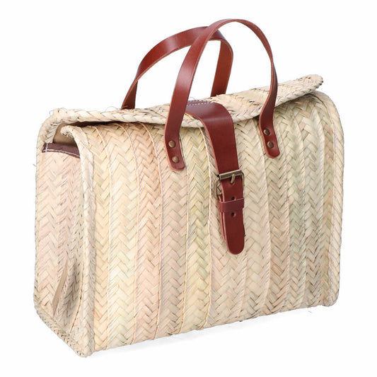 Briefcase EDM Milan 32 x 26 cm Palm leaf Buckle Leather EDM