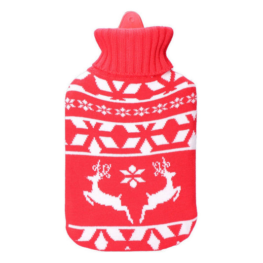 Hot Water Bottle EDM 76770 Rojo/Blanco Wool 2 L Plastic EDM