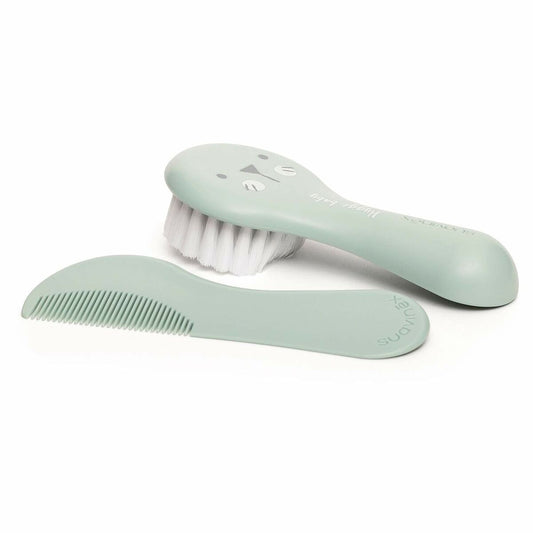 Set of combs/brushes Suavinex Hygge Baby Green 2 Units (2 Pieces)