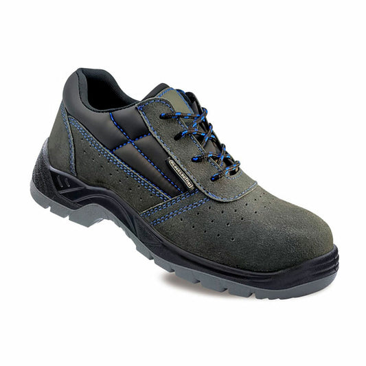 Safety shoes Blackleather Drilled S1P Without metal Suede Blackleather