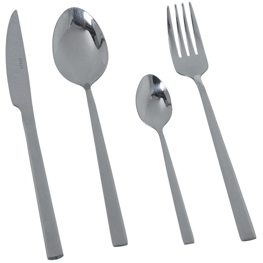 Stainless Steel Cutlery Set Alexandra House Living Grey Steel 24 Pieces Alexandra House Living