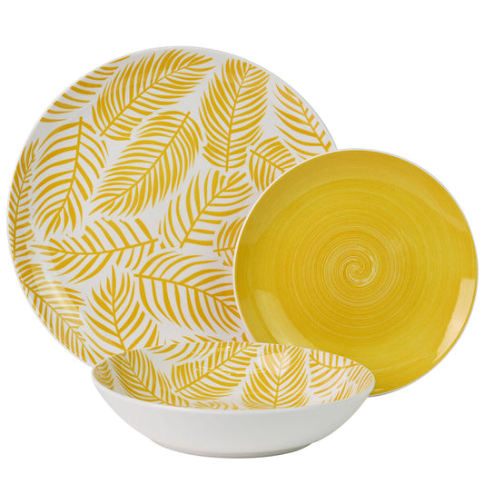 Tableware Alexandra House Living Yellow Porcelain 27 x 1 x 27 cm Alexandra House Living