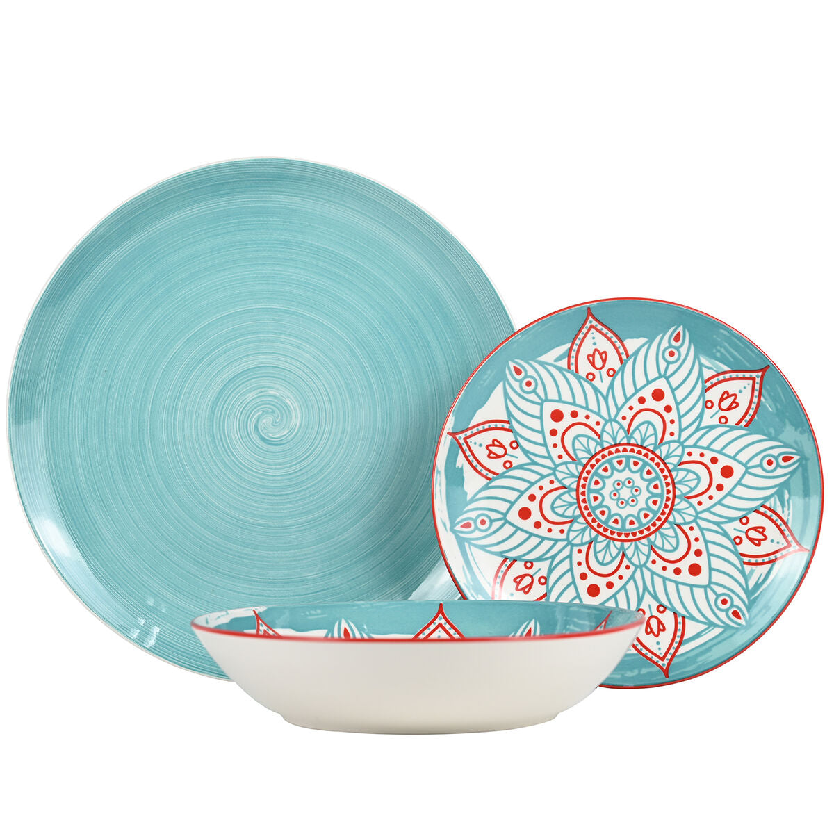 Tableware Alexandra House Living Blue Porcelain 27 x 1 x 27 cm Alexandra House Living